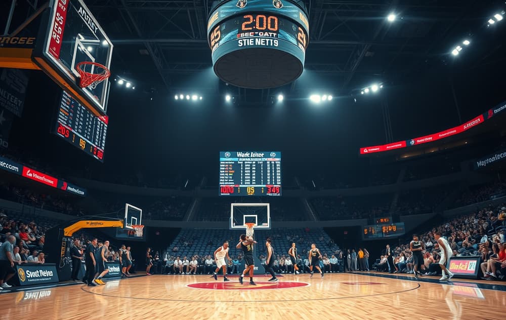 Basketballkamp med live odds på skjermen – betting på basketball.